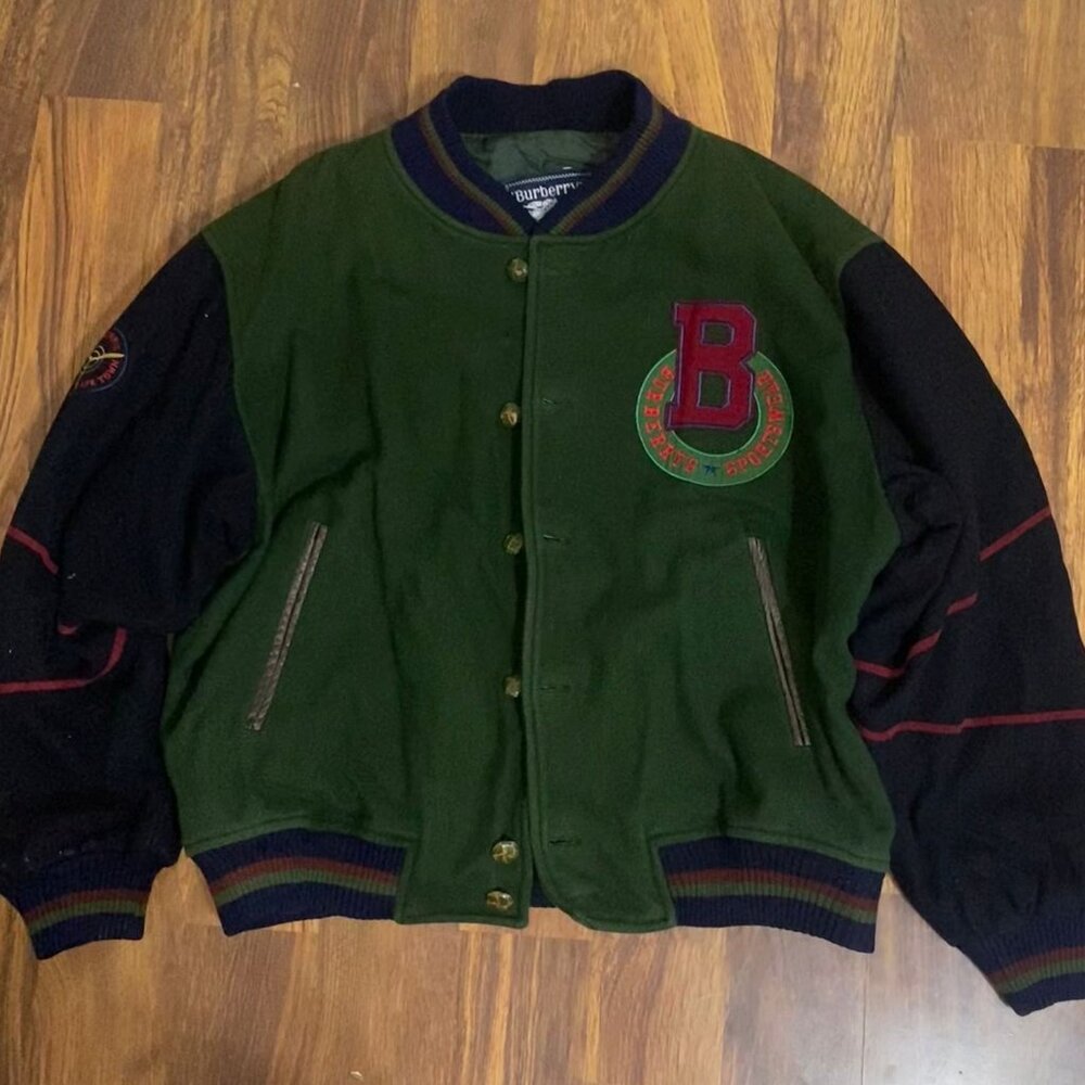 Burberrys Wood Varsity Jacket Vintage Size G (L)